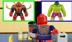 LEGO Spider-man Experimental Hulk Lego City Random Room Change Clothes